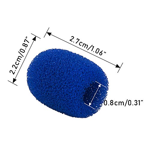 25 Pack Mini Lapel Headset Microphone Windscreen Foam Cover，findTop Lavalier Microphone Windscreen Assorted Colors (10 Black, 5 Orange, 5 Blue, 5 Red) - Thumbnail 5