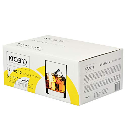 Krosno Whisky-Gläser Tumbler | Set von 6 | 300 ML | Blended Kollektion | Perfekt für Zuhause, Restaurants und Partys | Spülmaschinenfest – Bild 4