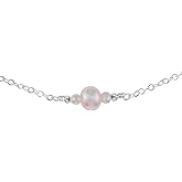 Luna Tide Freshwater Pearl Dainty Choker in Sterling Silver