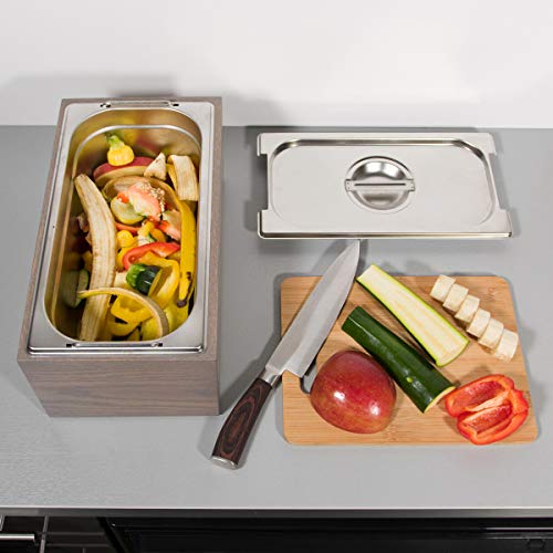 Designer Kitchen Countertop Compost Bin with Dishwasher Safe Easy Carry