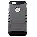 Silver Gray Snap-on on Black Skin KoolKase Rocker 2 in 1 Hybrid Impact Case Cover For iPhone 6 (4.7) With 2 Screen Protector Films New in Retail Package