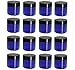 Nakpunar 1 oz Cobalt Blue Plastic Jars with Black Lids – 16 Pack – Single Wall PET, 38/400, BPA-Free, Leakproof, Shatterproof Cosmetic Cream Containers - Made in USA