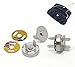 Housweety 20 Sets Silver Tone Magnetic Purse Snap Clasps/Closure Purse Handbag 14mm Dia