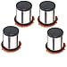 HQRP Dust Cup Filter 4-Pack compatible with AEG-ELECTROLUX EF79, Viva Flash AE7340, AE7345, AE7380, Cyclone Ultra Z7300, Z7310, Z7311, Z7315 Vac Vacuum Cleaner