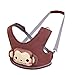 Zicac 3-in-1 Toddler Walking Safety Harness + Portable High Chair + Cart Safety Strap,Cartoon Animal Learning Walkers (Coffee)