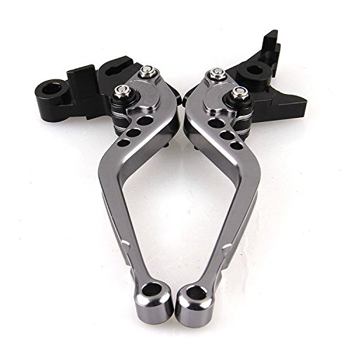 SKY Long Brake Clutch CNC Levers for Suzuki GSXR600 2011-2016,GSXR750 2011-2016,GSXR1000 2009-2016,GSX-S1000/F/ABS 2015-2016-Gray