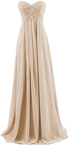 Cdress Chiffon Sweetheart Long Bridesmaid Dresses Plus Size Prom Party Formal Gowns