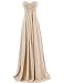 Chiffon Long Bridesmaid Dresses Sweetheart Prom Evening Gowns Party Formal Plus Size Dress Champagne US 10