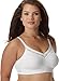 Just My Size Women's Side & Back Smoothing Wire Free Plus Size Bra (1259), White, 44DD