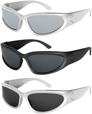 Amazon.com: SOAR&EAGLE Y2K 3Pack Polarized sunglasses Wrap 