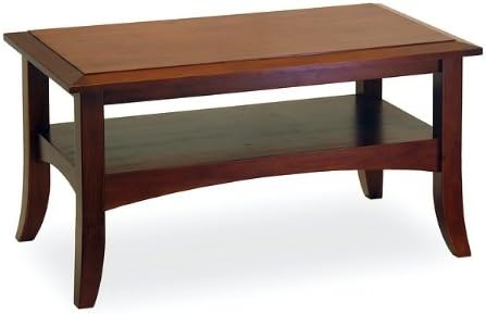 Walnut Finish Coffee Table W/ Shelf