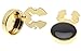 Black & Gold Button Covers - The Smart Alternative to Cufflinks for Regular Shirts
