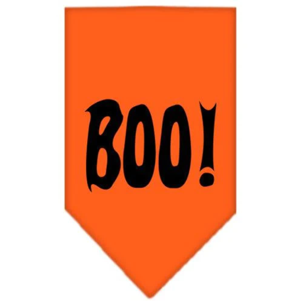 Mirage Pet Products Boo! Screen Print Bandana for Pets, Large, Orange