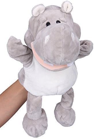 Flexibuy 12” Babies Toddlers Velour Cute Hippo Full Body Hand Puppet Toys