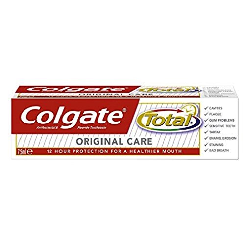 COLGATE Total Original Care Antibacterial and Fluoride Toothpaste, 75 ml, Pack of 12