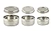Cal Tiffin 18/8 Stainless Steel 3-pack nesting food container set (made in INDIA); Eco friendly, Dishwasher Safe, BPA free, Great for snacks or food storage