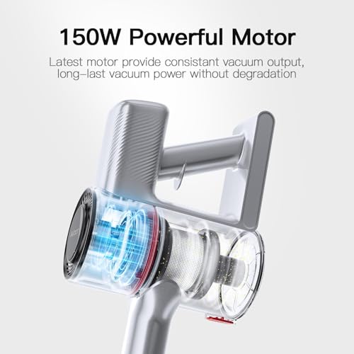Airbot Cordless Vacuum Cleaner with HEPA Filter 20000Pa Suction 1L Dust Capacity Five-Layer Filtration Carpet and Hard Floor Anti-Allergen Portable Handheld Wireless Vacuum Cleaner 40min