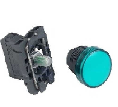 SINALIZADOR 22MM PLASTICO COM LED 24VCA CC VERDE