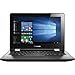 2016 Lenovo Flex 3 2-in-1 11.6 inch HD Touch-Screen Convertible Laptop ( Intel Celeron processor N3050, 4GB, 500GB HDD, No DVD, Bluetooth, Webcam, WiFi, HDMI, Windows 10 ) - Black