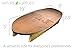Nature Supplies Bamboo Wood Surf Shaped Ergonomic Foot Rest Under Desk - 18