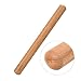 Rolling Pin 15-3/4 Inch by 1-3/8 Inch VANZAVANZU Eco-friendly Natural Beech Wood Dough Roller Classic Wooden Rolling Pins for Baking Pasta Fondant Cookies Pizza Ravioli Dumpling Pie Pastry