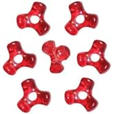 Christmas Red Tri-Shaped Beads (1,000 Beads) (80/1)