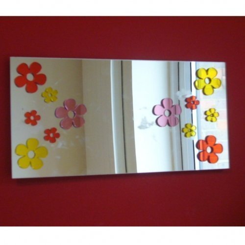 Rectangle Mirror 40cm x 30cm with Colour Daisy Mirrors