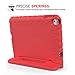 MoKo Case Fit iPad Mini 4 - Kids Shock Proof Convertible Handle Light Weight Super Protective Stand Cover Case Fit Apple iPad Mini 4 2015 Tablet, RED