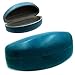 MyEyeglassCase Hard Sunglasses Case - Large Glasses case in Smooth Chic Turquoise - Eyeglass Case Hard shell fits Large to Extra Large curved Sunglasses with Pouch & Cloth (AS179 Turquoise Z)
