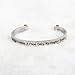 Lywjyb Birdgot A Little Girl Yesterday, a Friend Today, My Daughter Forever Hairband Bracelet Cuff Bracelet for Women Girls Gift for Daughters (Silver)
