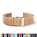 WRISTOLOGY Gold 18mm Womens Easy Interchangeable Watch Band (Sand Tan Brown)