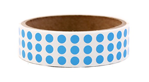 ChromaLabel 0.25 Inch Round Label Permanent Color Code Dot Stickers, 1000 Labels per Roll, Light Blue