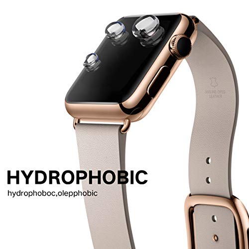 Apple Watch Screen Protector,[2 Pack] Compatible with Series 3/2/1 3D Tempered Glass HD Clear 99% Max Coverage Anti-Bubble Scratch Resistant iWatch Screen Protector 42mm - Thumbnail 5
