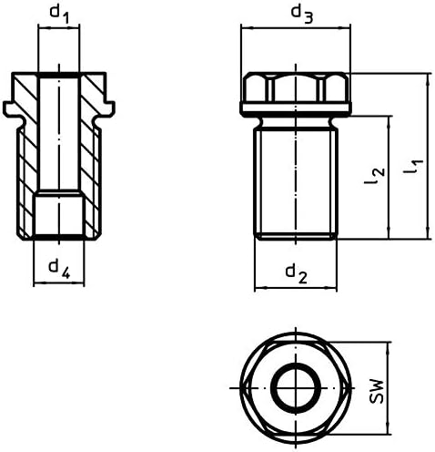 HALDER 22350.0936 Aufnahmebuchsen, für Kugeltragbolzen Mounting sockets, for Ball Bearing Bolts Stainless Steel, Hardened Excretion - Image 3