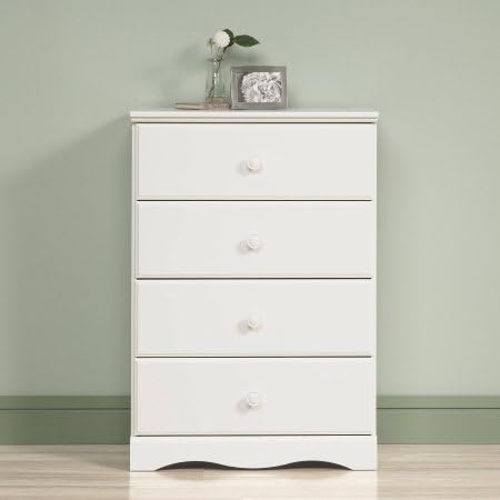 Sauder Storybook 4-Drawer Chest, Soft White finish