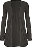 Womens Boyfriend Pocket Cardigan Shrug Sweater Charcoal Small/Medium (6/8)