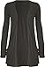 Womens Boyfriend Pocket Cardigan Shrug Sweater Charcoal Small/Medium (6/8)