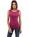 PattyBoutik Women Crewneck Criss-Cross Keyhole Back Tank Top (Rose Small)