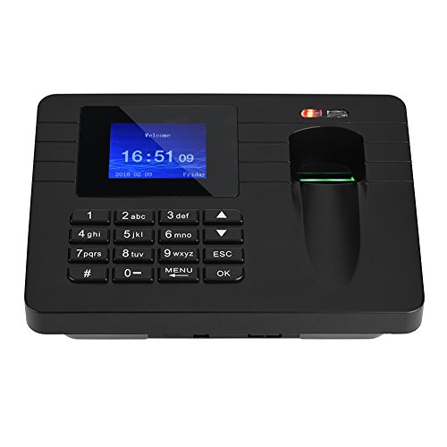 Richer-R 2.4in TFT LCD Screen Fingerprint Time Clock Recorder Employee Attendance Machine 100-240V Suitable for the entrances and exits of office, factory, hotel, school, etc.(Black) - Thumbnail 2