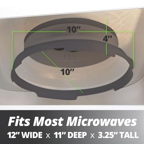 Hover Cover Collapsible Magnetic Splatter Cover, 10-Inch Clear BPA-Free Food Lid Vented Plate Guard with Steam Vents, Anti-Splash Microwave Lid, Dishwasher Safe Space-Saving Magnetic Storage, Charcoal