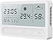 XVSESES Digital Hygrometer Thermometer Indoor Room Outdoor Temperature Humidity Meter LCD Stand Magnetic Backing Sensor Monitor with Humidity Gauge Mini Measure Temperature Weather Station with Clock