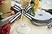 Striped Fabric Grosgrain Ribbon 3/4 Inch Wide 25 Yards Black Black and White Striped Ribbon for Bouquet Festival Gifts Wraps Supplies Craft Trim Embellishments Decoration Hair Bow
