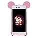 iPhone 7 Plus Case, MC Fashion Cute 3D Glitter Mickey Mouse Ears Soft and Flexible TPU Case Skin for Apple iPhone 7 Plus (2016) (Glitter-Pink)