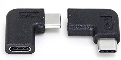 USB C Type C Male to Female Adapter 90 Degree Right & Left Change Direction Type C Adapter for Laptop & MacBook Tablet & Mobile Phone, Surface Pro, Lenovo Yoga PC (M/F)
