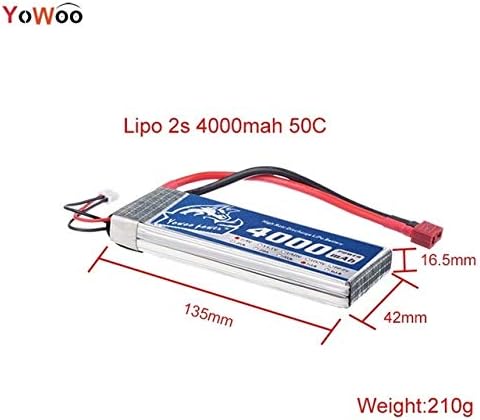Accessories 4000mAh Lipo 2S 3S 4S 5S 6S Battery 7.4V 11.1V 14.8V 18.5V 22.2V 50C max 100C Strap Lipo Battery for Helicopter RC Car Airplane - (Color: 2S 4000MAH)