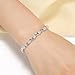 Vibrille Sterling Silver Infinity XO Link Cubic Zirconia Bracelets for Women, 7.5''