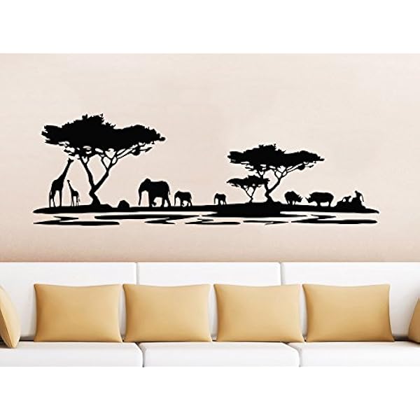 safari tree wall decal