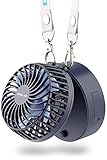 OPOLAR Battery Operated Necklace Fan, Rechargeable Personal Fan with 2200mAh Battery and 3 Setting, 5-16H Working Hours, 180° Rotating Free Adjustment for Camping/Outdoors/Travel