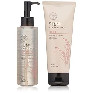 THE FACE SHOP Rice Water Bright Bundle – Cleanser 150ml + Light Cleansing Oil 150ml