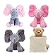 Floppy The Peek A Boo Elephant, Interactive Plush Toy Sings & Plays Peek-A-Boo, Anti-Stress Stuffed Animal Doll for Infants, The Best Gift for Baby Showers, Toddler Birthdays, and Christmas
